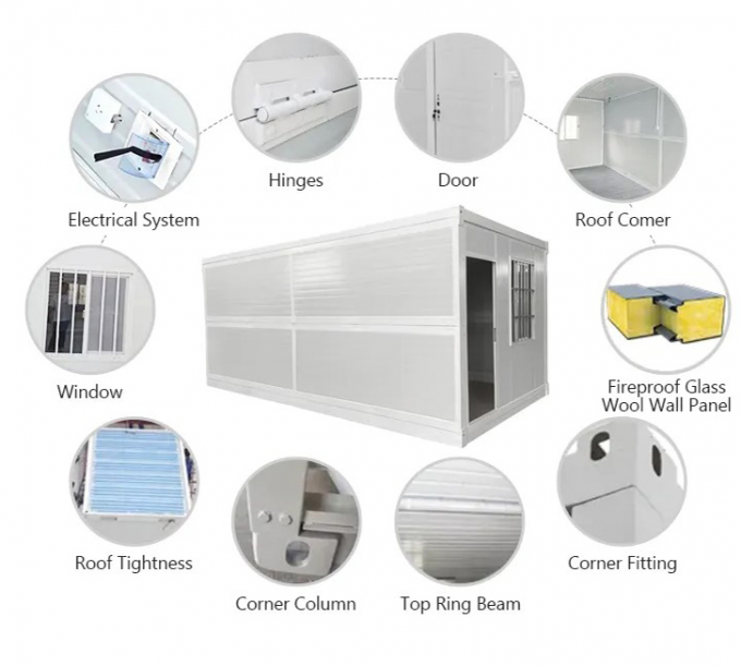 Mobile Folding Prefab Container House Portable Foldable