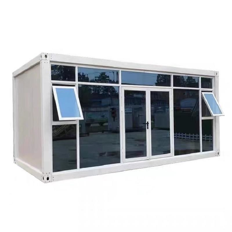Fireproof IEPS Construction Site Sheds Tempered Glass Container House For Shopping Malls