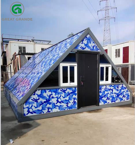Mobile Triangle Foldable Office Container Color Optional Home Site Camping Facility Steel