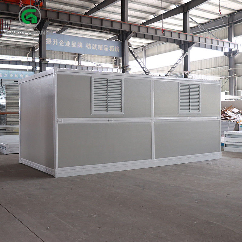 Single Side Wall Double Door Prefab Folding Container House Integral Frame Protective Coating