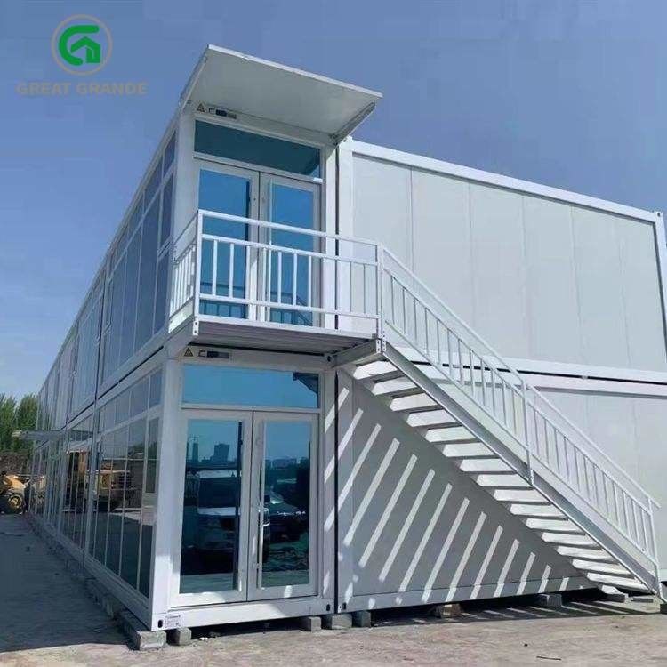 Fireproof IEPS Construction Site Sheds Tempered Glass Container House For Shopping Malls
