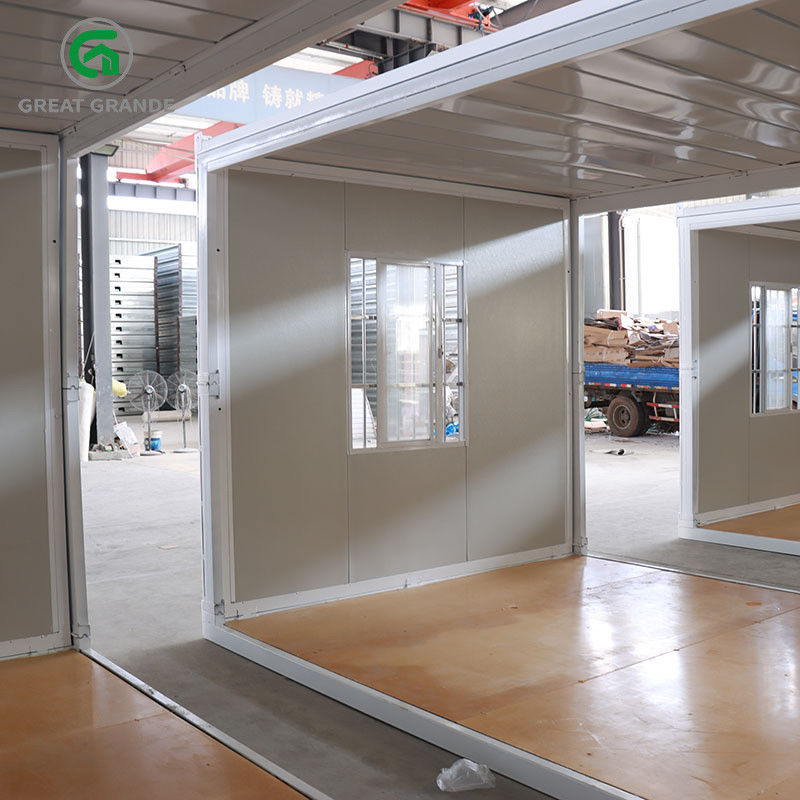 Prefabricated Folding Container House Front Wall Double Door Anti Theft Steel Door