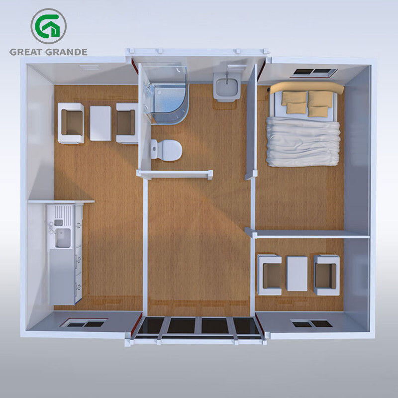 20ft Empty Expandable Container House 3 In One Modular Townho For Sale To Dakar