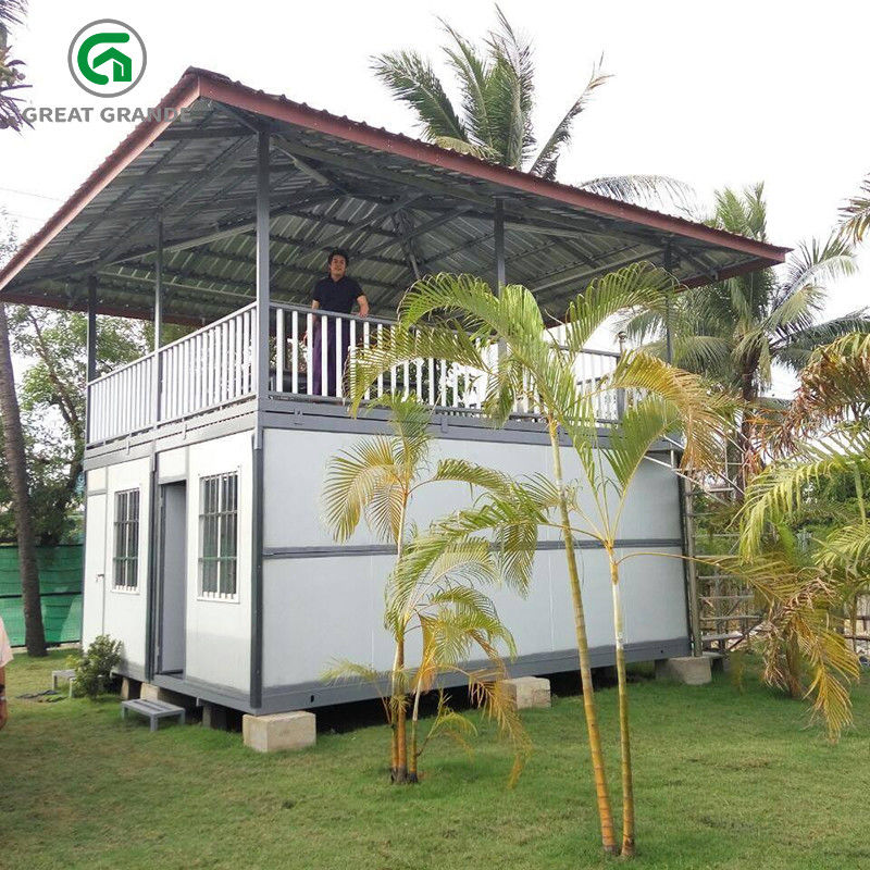 Prefab Folding Container House For Temporary Office And Accommodation On Construction Site
