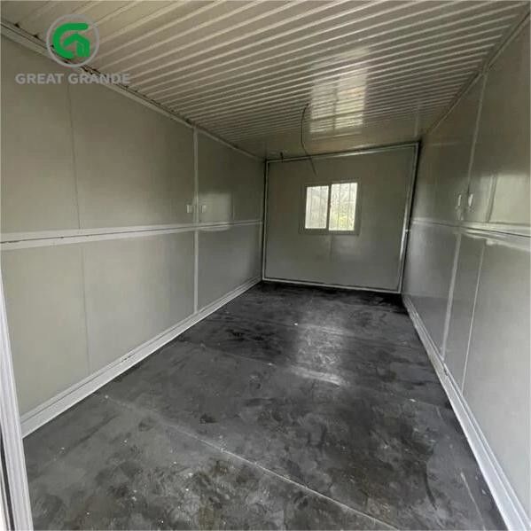 Customized Prefab Folding Container House Steel Glass Door Brown Wall Available For Rental