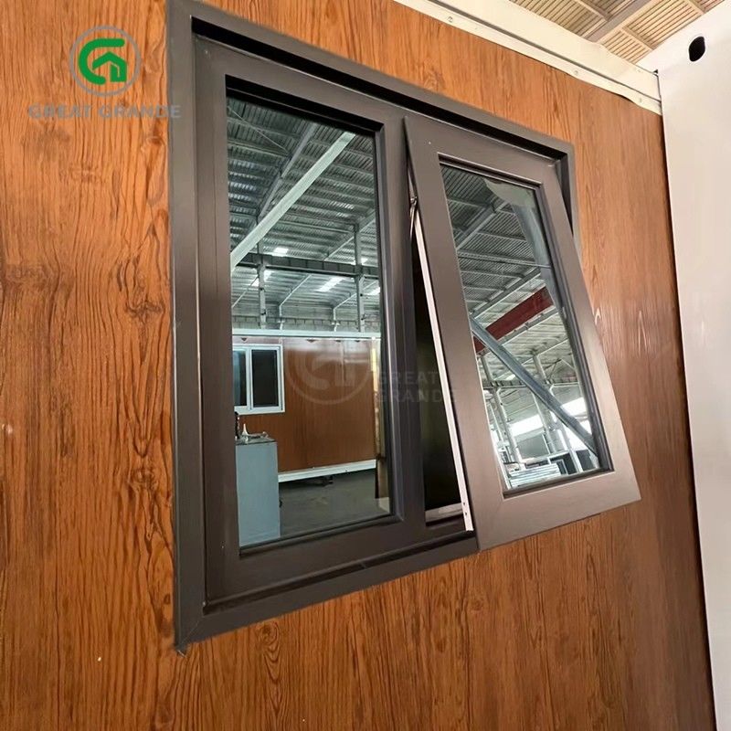 20ft Foldable Tiny Houses Manufacturer Brown Glass Door ten minutes build galvanized steel frame