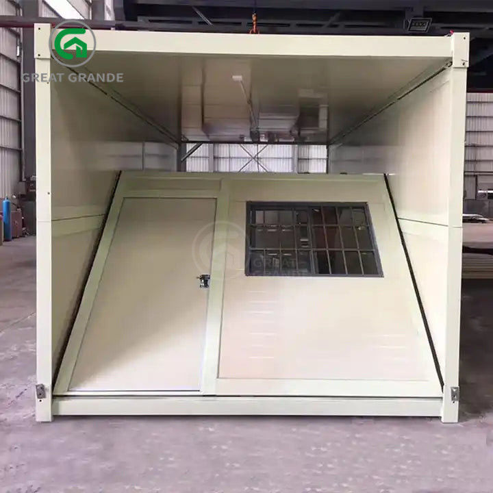 20ft Fold Out Container House Manufacturer Square Tubes Galvanized Steel Quick Installation