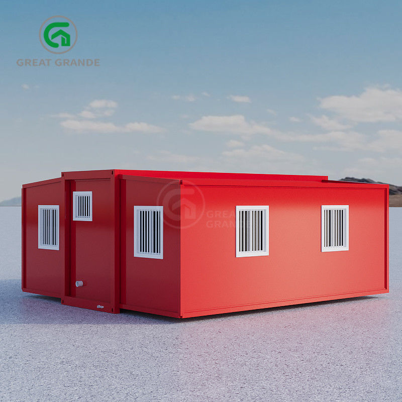 Easy Installation Expandable Prefab House With Bamboo Plywood Floor And Shower Fitting