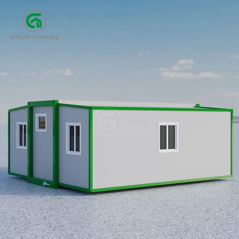Flexible Expandable Prefab House With Steel Structure Frame And Composite Sandwich Panel External Wall