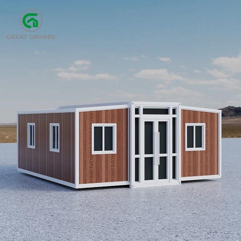 Contemporary Expandable Prefab House 2.0kN/m2 Ground Live Load Aluminum Alloy Sliding Window
