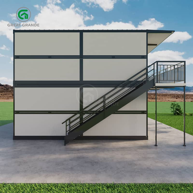 20ft Foldable Prefab House Double-Storey Modern Construction Site Workers Dormitory